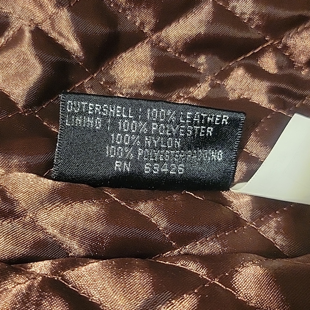 Wilson's Leather Brown Coat 100% Leather Medium Worn Once - Picture 8 of 8